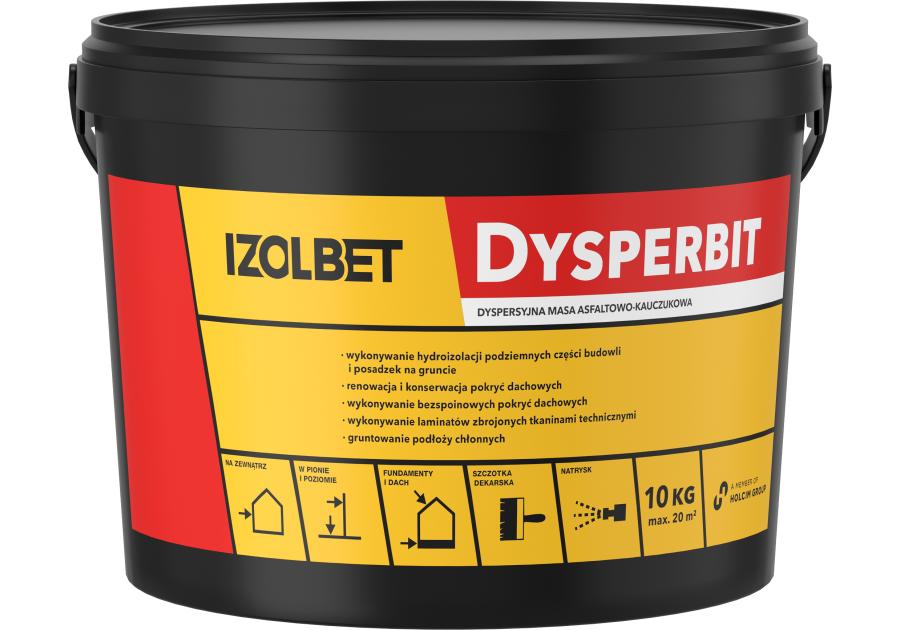 Zdjęcie: Masa asfaltowo-kauczukowa Dysperbit 10 kg IZOLBET