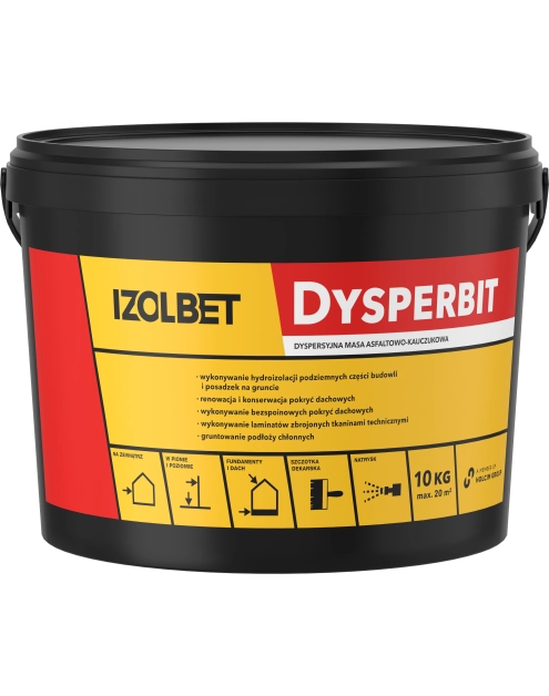 Zdjęcie: Masa asfaltowo-kauczukowa Dysperbit 10 kg IZOLBET