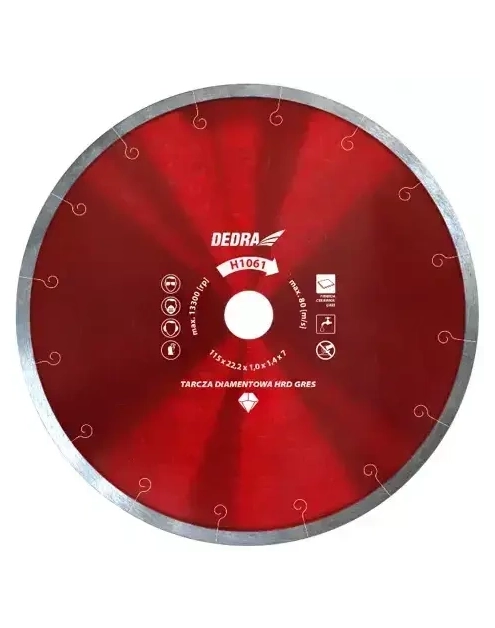 Zdjęcie: Tarcza diamentowa HRD GRES 230x25,4 mm DEDRA