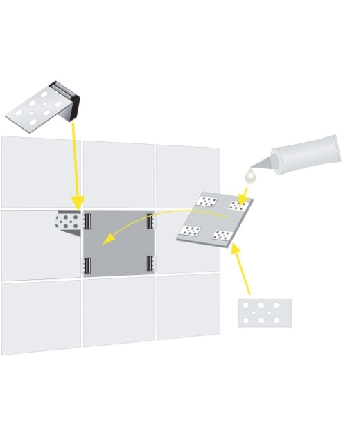 Zdjęcie: Uchwyty magnet. do glazury kpl. 4 szt.HOME TOOLS