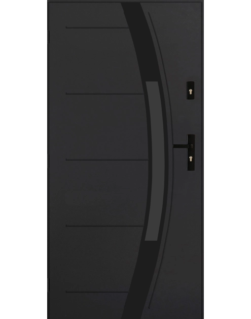 Zdjęcie: Drzwi zewnętrzne amazonka antracyt 90l komplet PANTOR