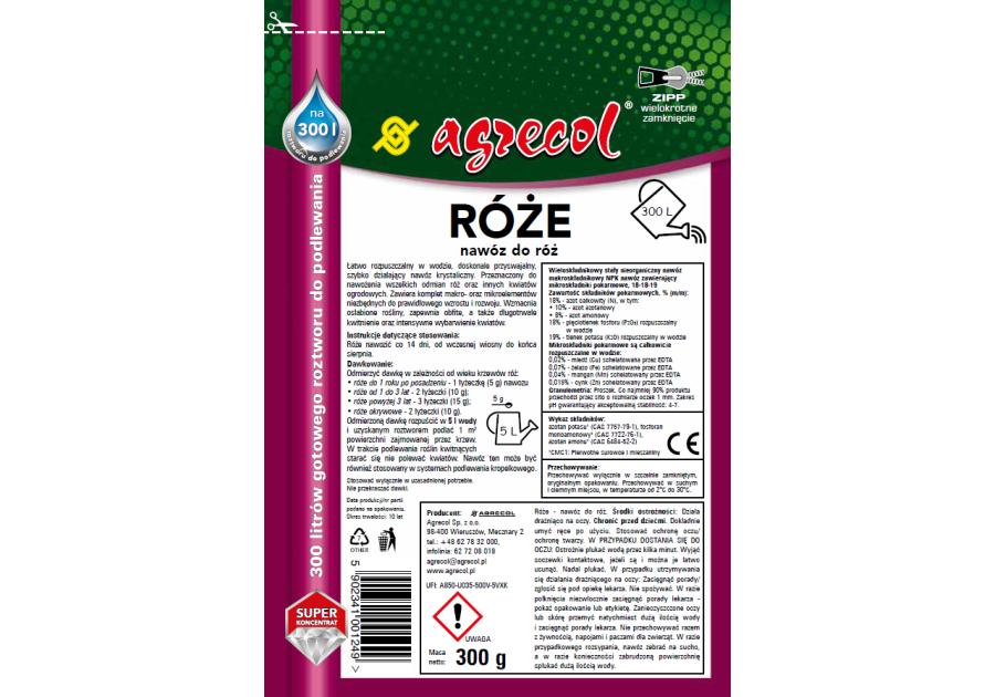 Zdjęcie: Nawóz do róż 0,3 kg AGRECOL