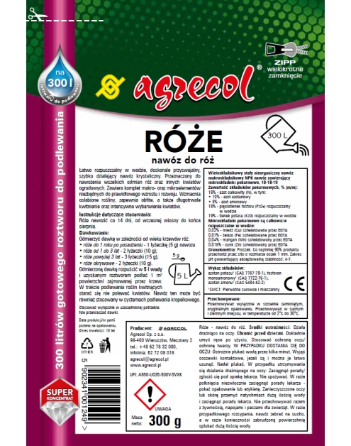 Zdjęcie: Nawóz do róż 0,3 kg AGRECOL