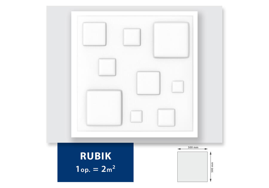 Zdjęcie: Kaseton 3D Rubik (2 m2) biały DMS