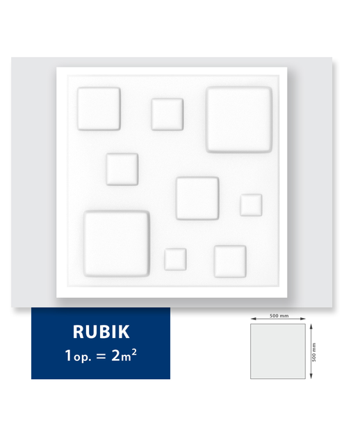 Zdjęcie: Kaseton 3D Rubik (2 m2) biały DMS