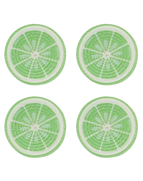 Zdjęcie: Zestaw podkładek Tropicana słomkowych okrągłych średnica 10 cm dekoracja limonka ALTOM DESIGN