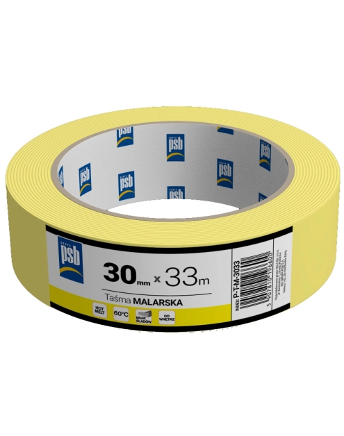 Zdjęcie: Taśma malarska żółta PSB 30 mm - 33 m SILA