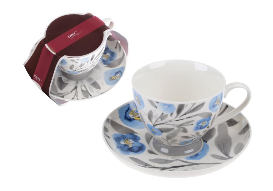 Zdjęcie: Filiżanka i spodek Florence 200 ml z porcelany New Bone wz. 1 RAVI DECOR