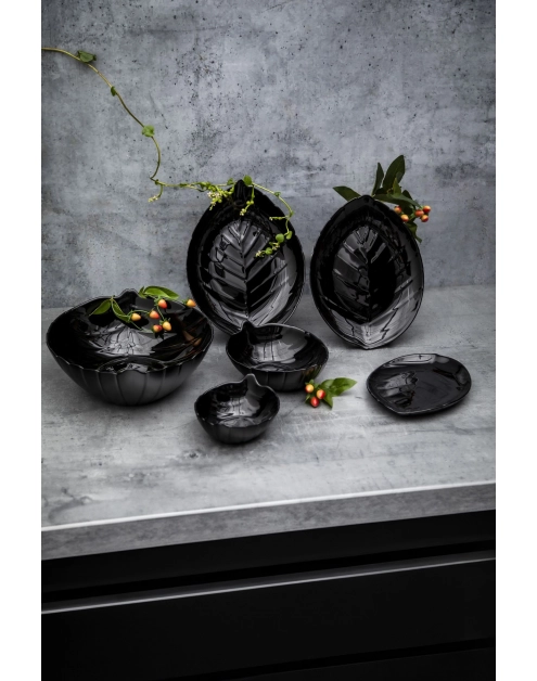 Zdjęcie: Półmisek liść Nocturn 23x17 cm ALTOM DESIGN
