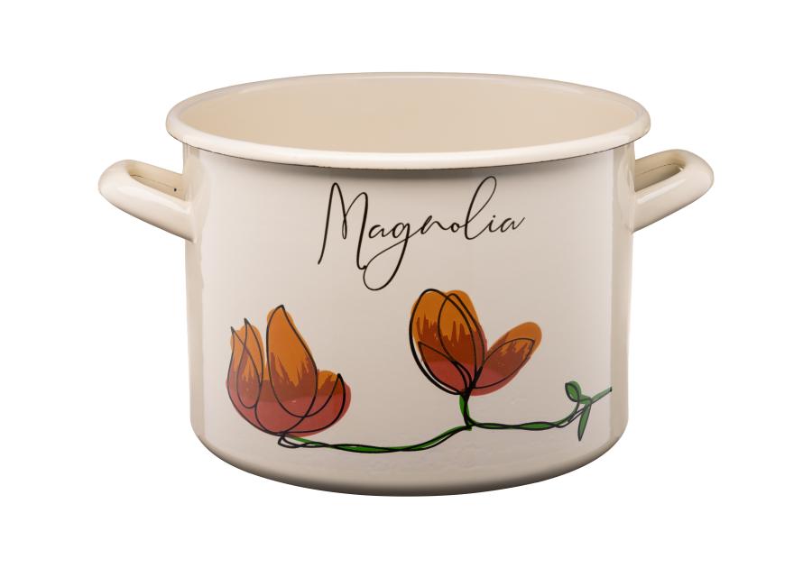 Zdjęcie: Garnek emaliowany z kalką Flores 22 cm/6 L wzór 1 GALICJA