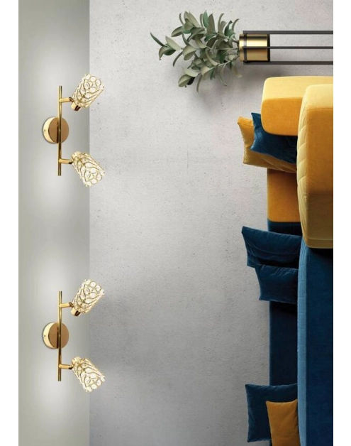 Zdjęcie: Lampa ścienna listwa York 2xG9 mosiądz CANDELLUX