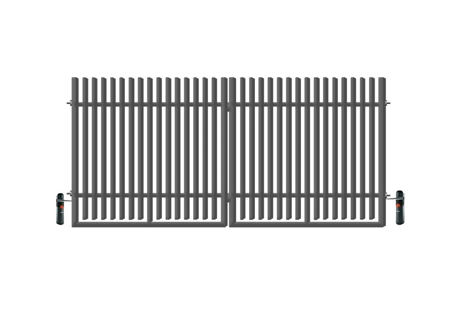 Zdjęcie: Brama dwuskrzydłowa Anika 3,50 m, 1,80 m,  z automatem, stal ocynk+RAL7016 struktura POLBRAM