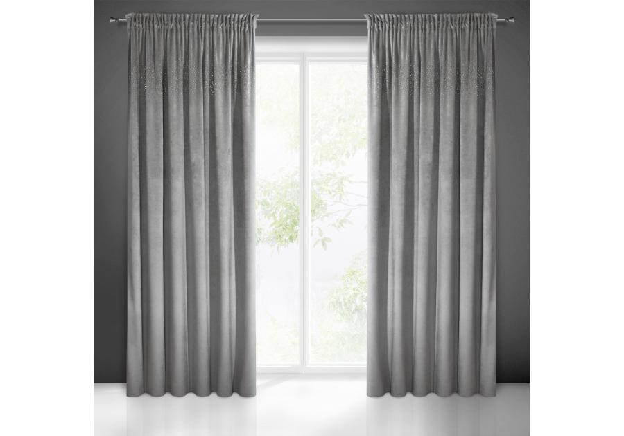 Zdjęcie: Zasłona gotowa Aurora na taśmie 140x270 cm stalowy EUROFIRANY
