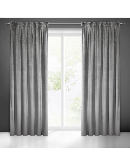 Zdjęcie: Zasłona gotowa Aurora na taśmie 140x270 cm stalowy EUROFIRANY