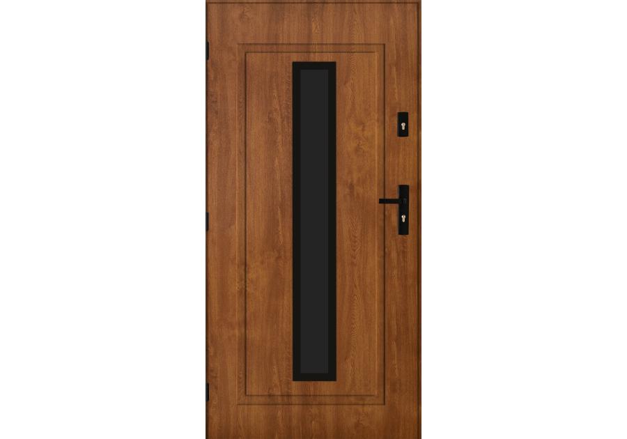 Zdjęcie: Drzwi zewnętrzne argos złoty dąb 80l komplet PANTOR
