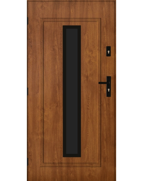 Zdjęcie: Drzwi zewnętrzne argos złoty dąb 80l komplet PANTOR