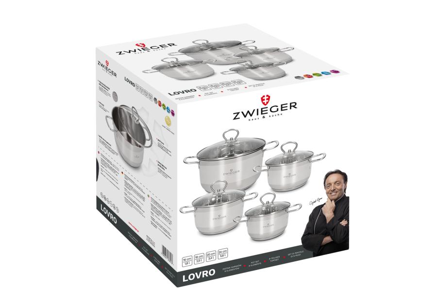 Zdjęcie: Zestaw garnków 8 elementów Lovro ZWIEGER