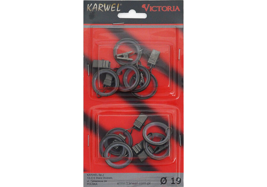 Zdjęcie: Kółko + żabka Victoria fi 19 mm 10 szt bronze KARWEL