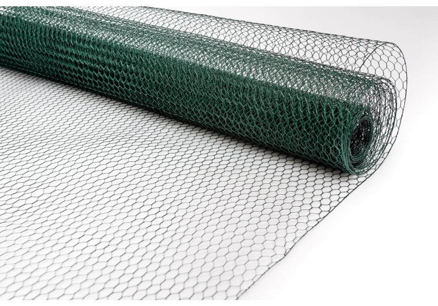Zdjęcie: Siatka heksagonalna PVC 50 cm - 5 m zielona LUSTAN