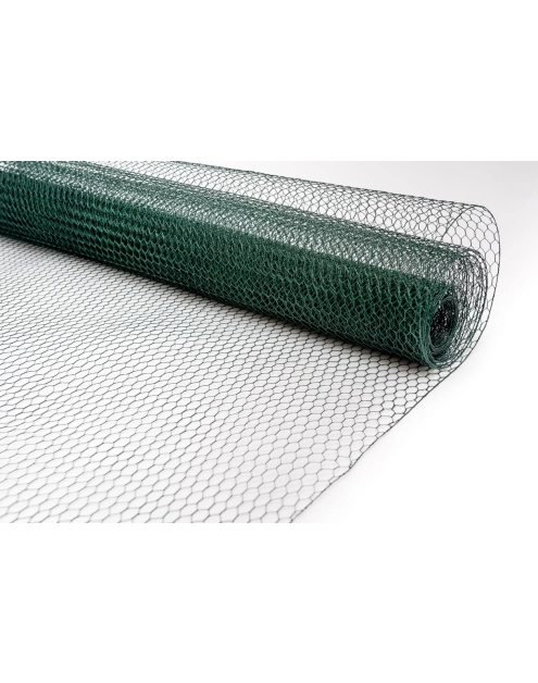 Zdjęcie: Siatka heksagonalna PVC 50 cm - 5 m zielona LUSTAN