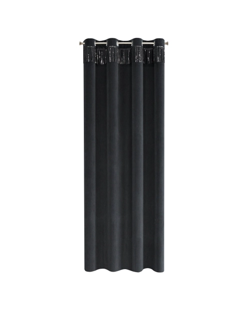 Zdjęcie: Zasłona gotowa Jasper 140x250 cm czarny EUROFIRANY