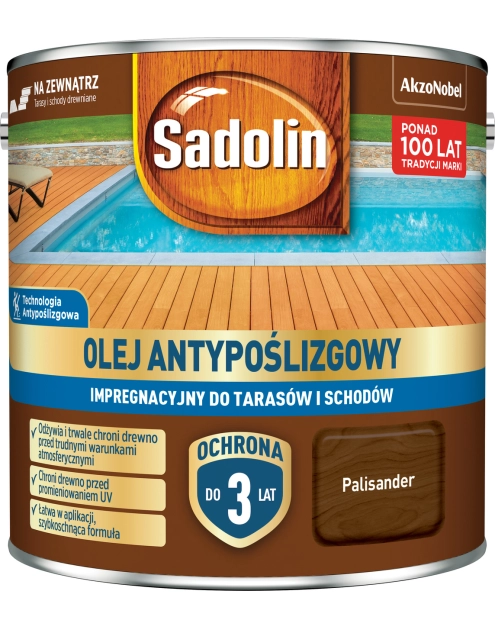Zdjęcie: Olej antypoślizgowy impregnacyjny Palisander 2,5L SADOLIN