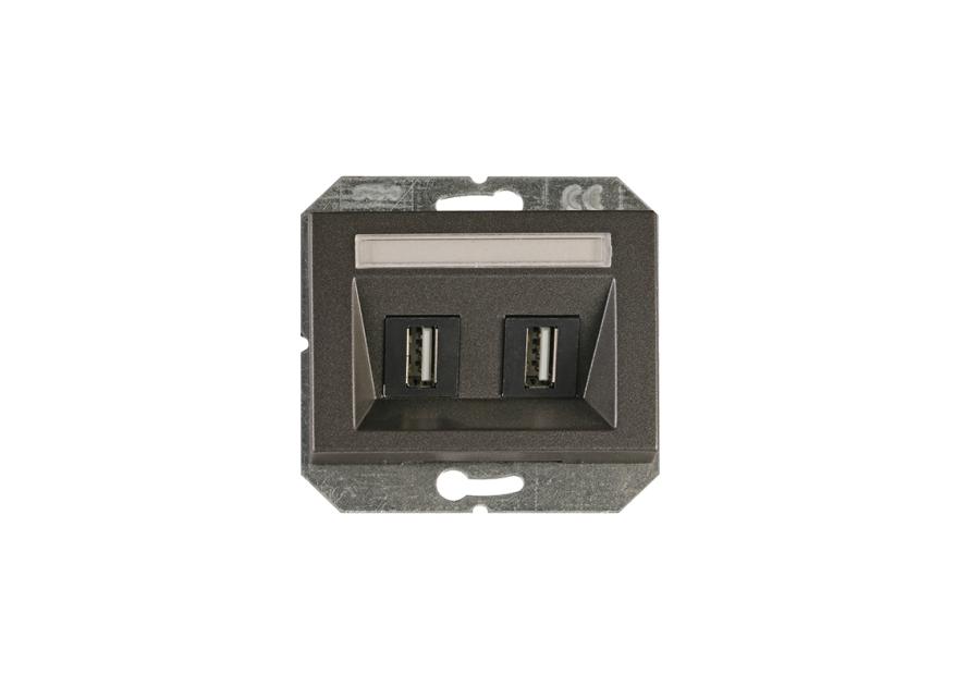 Zdjęcie: Gniazdo USB grafitowe VILMA