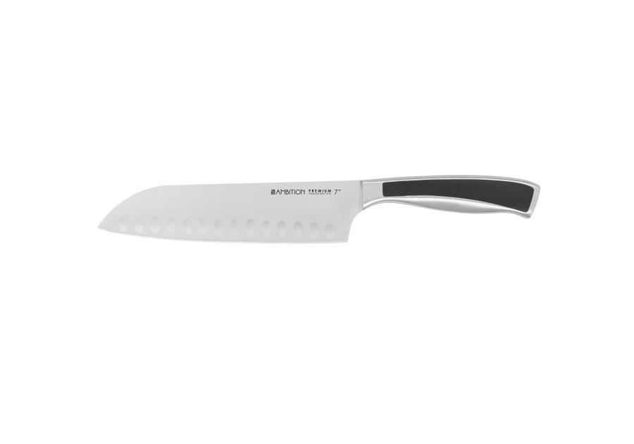 Zdjęcie: Nóż santoku Premium 17,5 cm z przetłoczeniami AMBITION