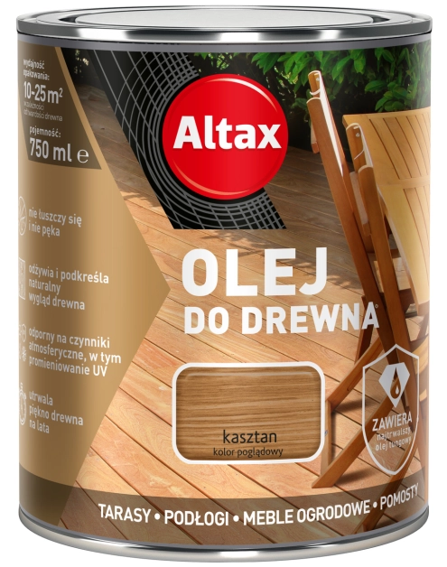 Zdjęcie: Olej do drewna 0,75 L kasztan ALTAX