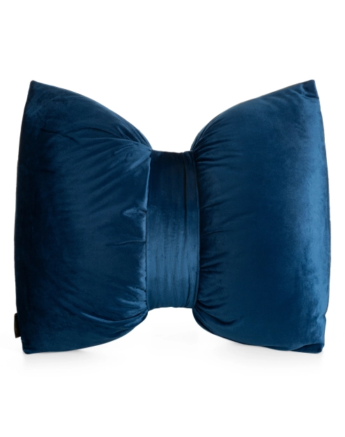 Zdjęcie: Poduszka dekoacyjna Kokarda welwetowa 45x55 cm granatowa EUROFIRANY