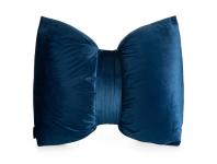 Zdjęcie: Poduszka dekoacyjna Kokarda welwetowa 45x55 cm granatowa EUROFIRANY