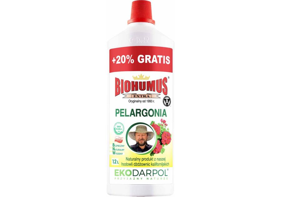 Zdjęcie: Nawóz Biohumus Extra Pelargonia 1 L + 20% gratis EKODARPOL
