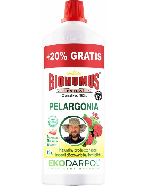 Zdjęcie: Nawóz Biohumus Extra Pelargonia 1 L + 20% gratis EKODARPOL