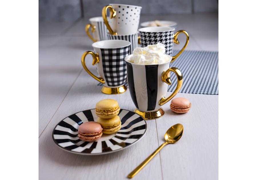 Zdjęcie: Kubek porcelanowy Diana Gold 300 ml pasy grube AMBITION