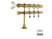 Zdjęcie: Karnisz podwójny Zeus fi 25 mm - 320 cm diament złoto KARWEL
