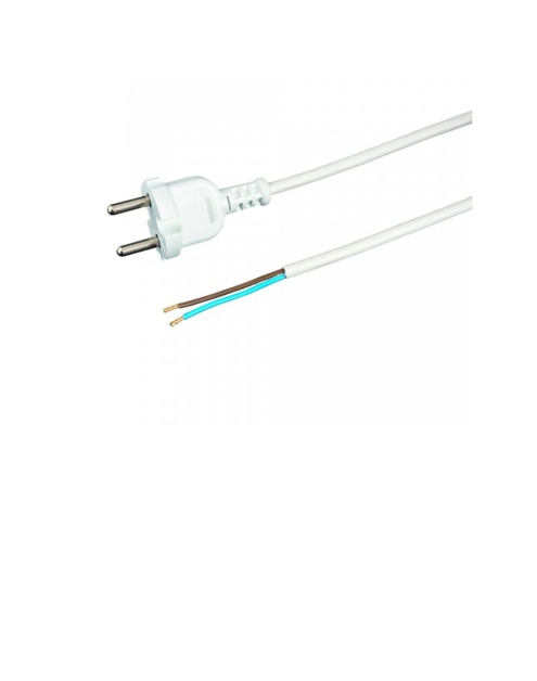 Zdjęcie: Przewód przyłączeniowy w osłonie polwinitowej OMY3x1,5 1,9 m biały POLMARK