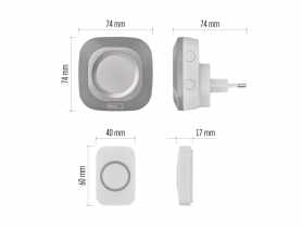 Dzwonek bezprzewodowy AC P5733S, srebrny EMOS