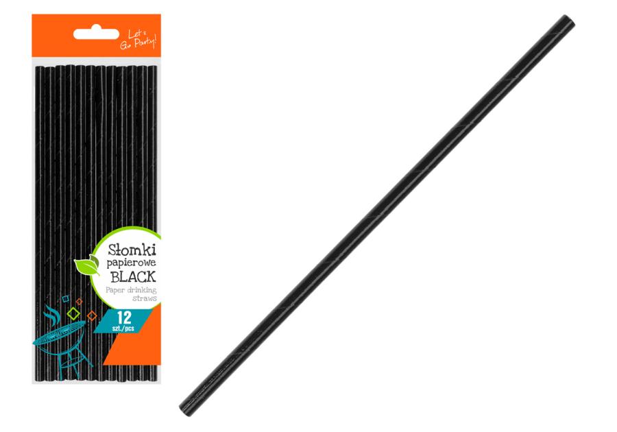 Zdjęcie: Słomki papierowe Black 12 sztuk 30320 RAVI