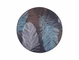 Dywan Print 3D 80 cm koło pióra MULTI-DECOR