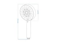 Zdjęcie: Słuchawka natryskowa 3-funkcyjna Neo Ivo Chrom DEANTE