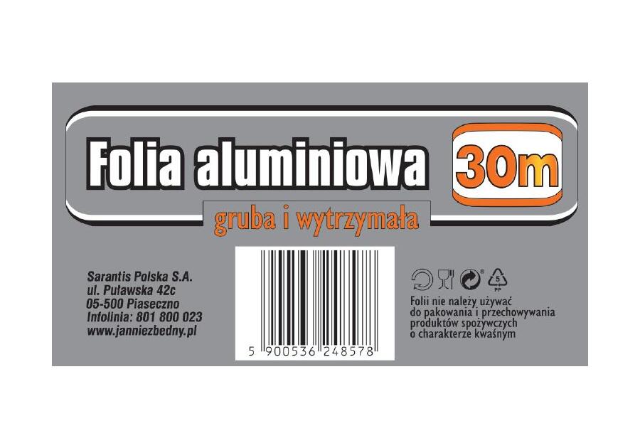 Zdjęcie: Folia aluminiowa z tłoczeniem 3000 cm JAN NIEZBĘDNY