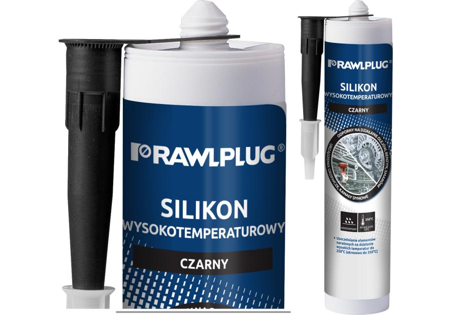 Zdjęcie: Silikon wysokotemperaturowy czarny - kartusz plastikowy - 300 ml