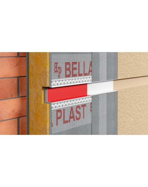 Zdjęcie: Listwa do boniowania PVC z siatką BP11 H5RS L300 szary ciemny BELLA PLAST