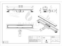 Zdjęcie: Odpływ liniowy szklany Double Dark G-Drain - Next - 90 cm BALNEO