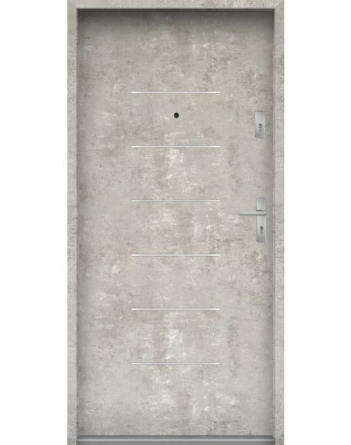 Zdjęcie: Drzwi wejściowe do mieszkań Bastion A-39 Beton naturalny 90 cm lewe ODR KR CENTER