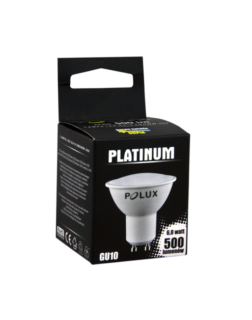 Zdjęcie: Żarówka LED GU10 SMD 6 W WW 500 lm Platinum POLUX