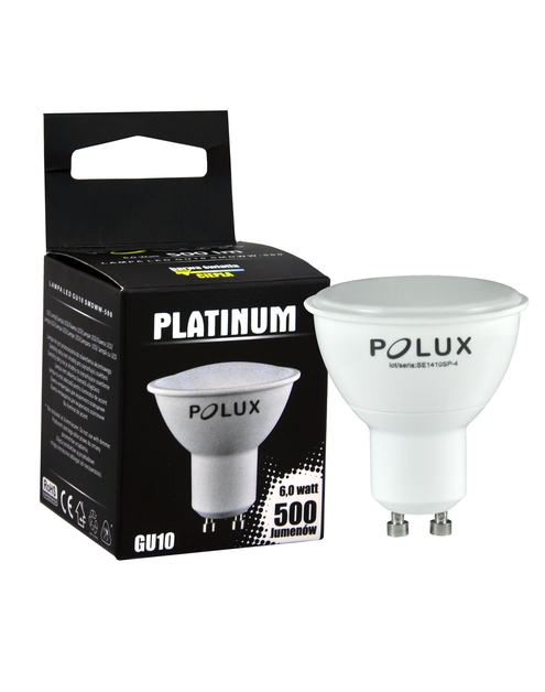 Zdjęcie: Żarówka LED GU10 SMD 6 W WW 500 lm Platinum POLUX