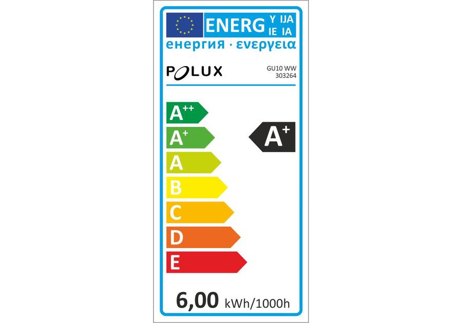 Zdjęcie: Żarówka LED GU10 SMD 6 W WW 500 lm Platinum POLUX