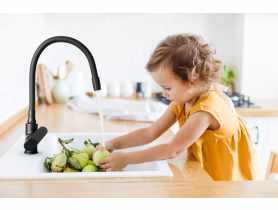 Bateria zlewozmywakowa Joga plus czarna INVENA