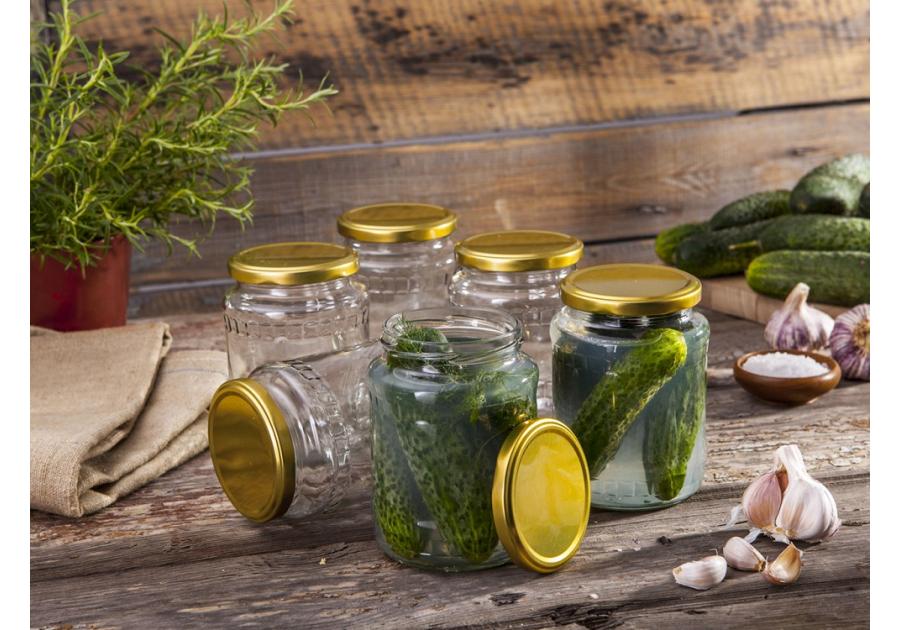 Zdjęcie: Komplet 6 słoików 720 ml + zakrętka fi 82 6-zaczepowa SEZON